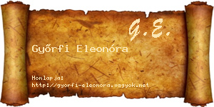 Győrfi Eleonóra névjegykártya